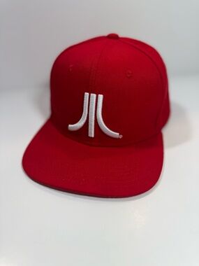 Nostalgic Red SnapBack Baseball Cap with White Atari Logo